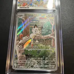 Pokemon TCG Meowth Phantasmal Flames 106/094 Graded Ace 10 Gem Mint Perfect Subs - Image 2