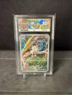 Meowth 106/094 Phantasmal Flames ACE 10 GEM MINT PERFECT SUB GRADES Pokemon TCG - Image 1