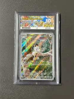 Meowth 106/094 Phantasmal Flames ACE 10 GEM MINT PERFECT SUB GRADES Pokemon TCG - Image 1