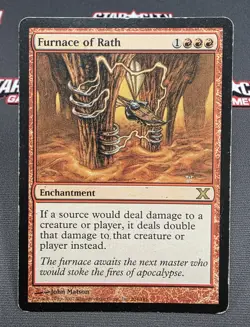 MTG Furnace of Rath- DAMAGED -10th Edition Magic the Gathering Card #204 - Image 1