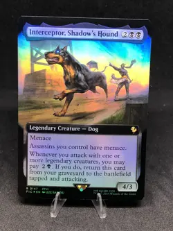 MTG Interceptor, Shadow's Hound 0147 Extended Art Commander Final Fantasy FoilNM - Image 1