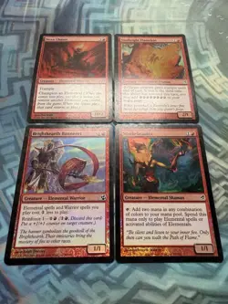 Foil Elementals- Brighthearth Banneret Smokebraider Nova Chaser Flamekin LP-/MP+ - Image 2