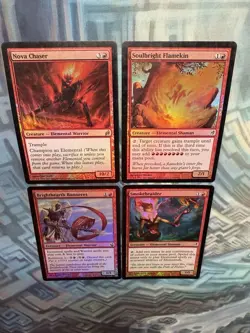 Foil Elementals- Brighthearth Banneret Smokebraider Nova Chaser Flamekin LP-/MP+ - Image 3