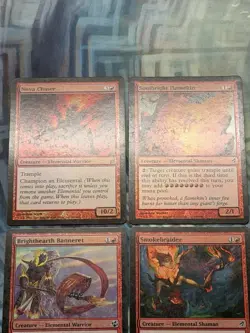 Foil Elementals- Brighthearth Banneret Smokebraider Nova Chaser Flamekin LP-/MP+ - Image 5