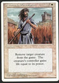 ***Swords to Plowshares** MTG Alternate 4th Edition Kid Icarus - Image 1