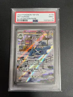 Pokemon TCG Metagross Scarlet Violet Temporal Forces 178/162 Illustration PSA 9 - Image 1