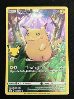 Pokemon Pikachu TCG Celebrations Card 005/025 25th Anniversary - Image 1