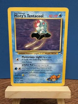 Pokemon TCG Misty’s Tentacool 32/132 Gym Heroes Unlimited Rare WOTC Vintage Card - Image 1