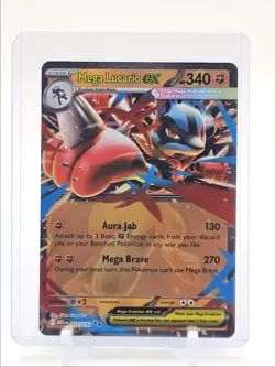MEGA LUCARIO EX 2025 POKEMON MEGA EVOLUTION DOUBLE RARE B 077/132 Q4375 - Image 1