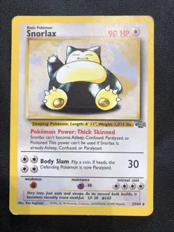 Pokemon Snorlax 27/64 Non-Holo Jungle Set (1999) - Image 1