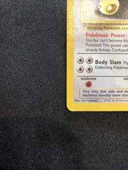 Pokemon Snorlax 27/64 Non-Holo Jungle Set (1999) - Image 3