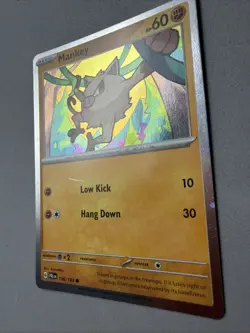 Pokemon TCG * SV Paldea Evolved * 106/193 Mankey Cosmos Holo * NM - Image 2