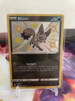Nickit - SV081/SV122 - Pokemon Shining Fates Sword Shield Shiny Rare Card NM - Image 2