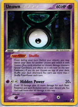 Pokemon TCG Unown V/115 Unseen Forces Holo MP - Image 1