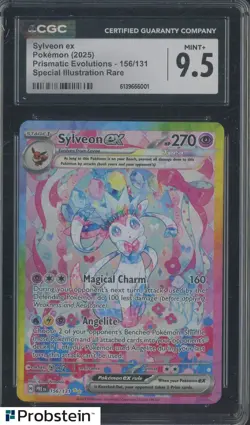 2025 Pokemon Prismatic Evolutions Sylveon EX Special Illustration Rare CGC 9.5 - Image 1