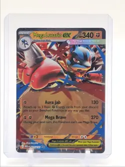 MEGA LUCARIO EX 2025 POKEMON MEGA EVOLUTION DOUBLE RARE A 077/132 Q4375 - Image 1