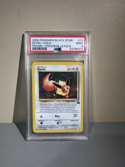 Pokemon Eevee Black Star Promo Holo #11 PSA 9 Pokemon League 2000 - Image 1