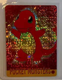 CHARMANDER Pokemon Prism Foil Sticker 1999 Holo Japanese Anime Vintage Rare NM - Image 1