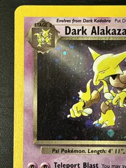 Dark Alakazam Holo Rare Unlimited Team Rocket 1/82 English Pokemon Card 2000 Lp+ - Image 2