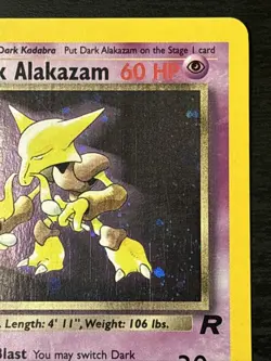 Dark Alakazam Holo Rare Unlimited Team Rocket 1/82 English Pokemon Card 2000 Lp+ - Image 3