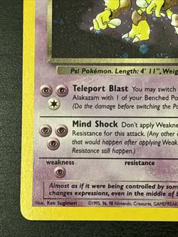 Dark Alakazam Holo Rare Unlimited Team Rocket 1/82 English Pokemon Card 2000 Lp+ - Image 5