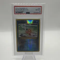 Pokemon Magikarp Reverse Holo Common 33/108 Evolutions PSA 8 2016 - Image 1