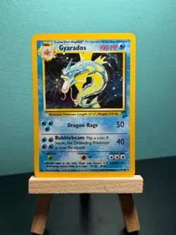 Pokemon Gyarados Holo Rare TCG Card Base Set 6/102 - Image 1