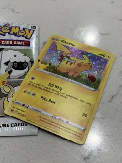 MINT Pokemon 25th Anniversary General Mills Promo Pikachu Stamped Holo Foil Card - Image 2