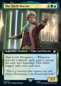Near Mint, English - 1 x MTG The Sixth Doctor - Foil - Extended Art Universes Be - Image 1