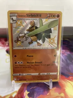 Galarian Sirfetch'd SV64/SV122 Shining Fates Shiny Vault Holo Pokemon Card NM - Image 2