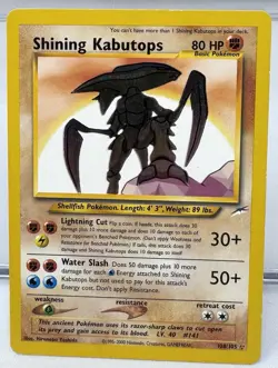 Shining Kabutops 108/105 Pokemon Neo Destiny Unlimited Holo Lightly Played - Image 3