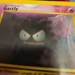 Pokemon Gastly Base Set 50/102 FACTORY ERROR MISPRINT Printer Hickey WOTC - Image 3
