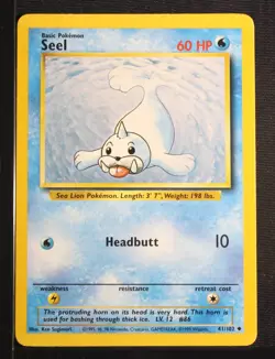 PSA 7 NEAR MINT 1999 Pokemon Game Base #41 Seel !!! - Image 3