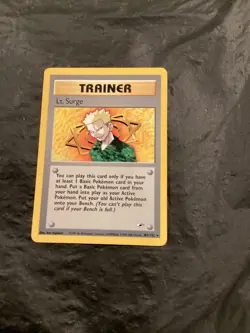 1999 Pokemon Gym Heroes Trainer - #101/132 Lt. Surge Non-Holo (Rare) NM - Image 1