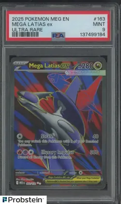2024 Pokemon MEG EN Ultra Rare #163 Mega Latias ex PSA 9 MINT - Image 1