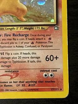 Typhlosion 17/111 Neo Genesis Unlimited Holofoil Holo Rare Pokemon TCG T17 Mp - Image 4