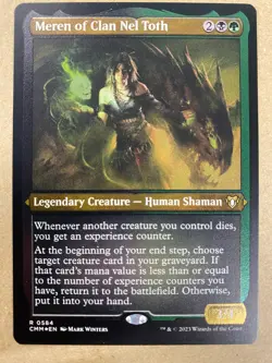 MTG 1x FOIL ETCHED Meren of Clan Nel Toth 584 Commander Masters Magic the x1 NM - Image 1