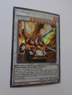Vermillion Dragon Mech INOV-EN081 (Secret Rare, 1st Edition, Lightly Played LP) - Image 1