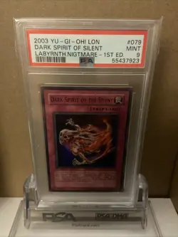 Yu-Gi-Oh Dark Spirit of the Silent Labyrinth of Nightmare LON-079 1st. ED PSA 9 - Image 1