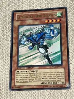 Yu-Gi-Oh! Elemental Hero Stratos JUMP-EN012 Ultra Rare Lightly Played - Image 1