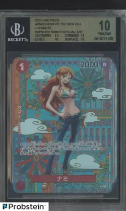 2023 One Piece Japanese Awakening of New Era OP016 Nami SAR BGS 10 PRISTINE - Image 1