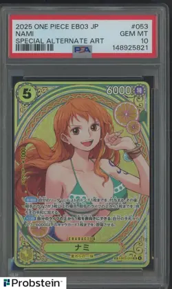 2025 One Piece Japanese EB03 #053 Nami Special Alternate Art PSA 10 GEM MINT - Image 1