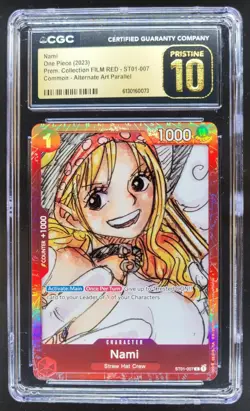 2023 ONE PIECE NAMI FILM RED ALT ART ST01-007 CGC 10 PRISTINE A PT - Image 1