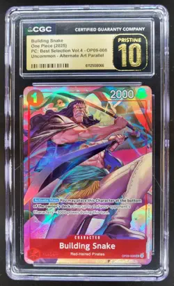 2025 ONE PIECE BUILDING SNAKE ALT ART OP09-008 CGC 10 PRISTINE A PT - Image 1
