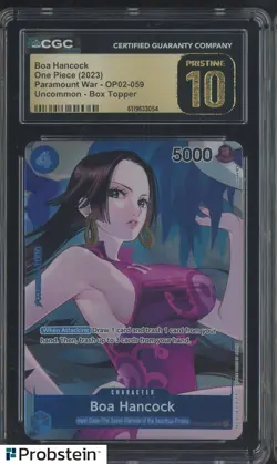 2023 One Piece OP02-059 Box Topper Boa Hancock CGC 10 GEM MINT - Image 1