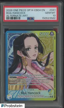 2026 One Piece OP14-EB04 EN Alternate Art #041 Boa Hancock PSA 10 GEM MINT - Image 1