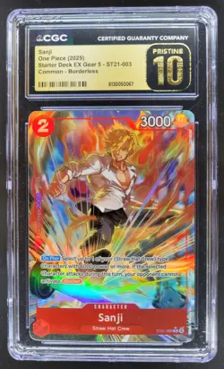 2025 ONE PIECE SANJI BORDERLESS ST21-003 CGC 10 PRISTINE B PT - Image 1