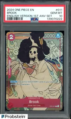 2024 One Piece English Version 1st Anniversary Set #011 Brook PSA 10 GEM MINT - Image 1