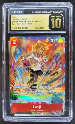 2025 ONE PIECE SANJI BORDERLESS ST21-003 CGC 10 PRISTINE A PT - Image 1
