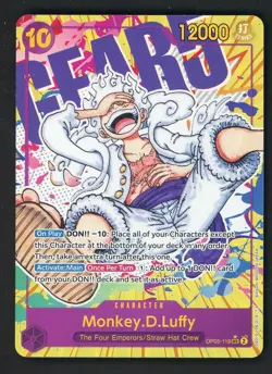 One Piece English OP05-119 Monkey D Luffy Alternate Art Secret Rare - Image 1